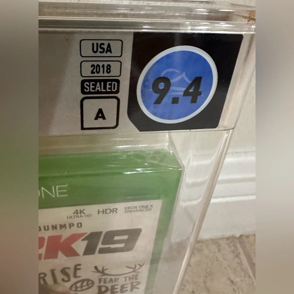 NBA 2K19 (Xbox One, 2018) New Factory Sealed WATA Graded Seal A - Box 9.4 USA